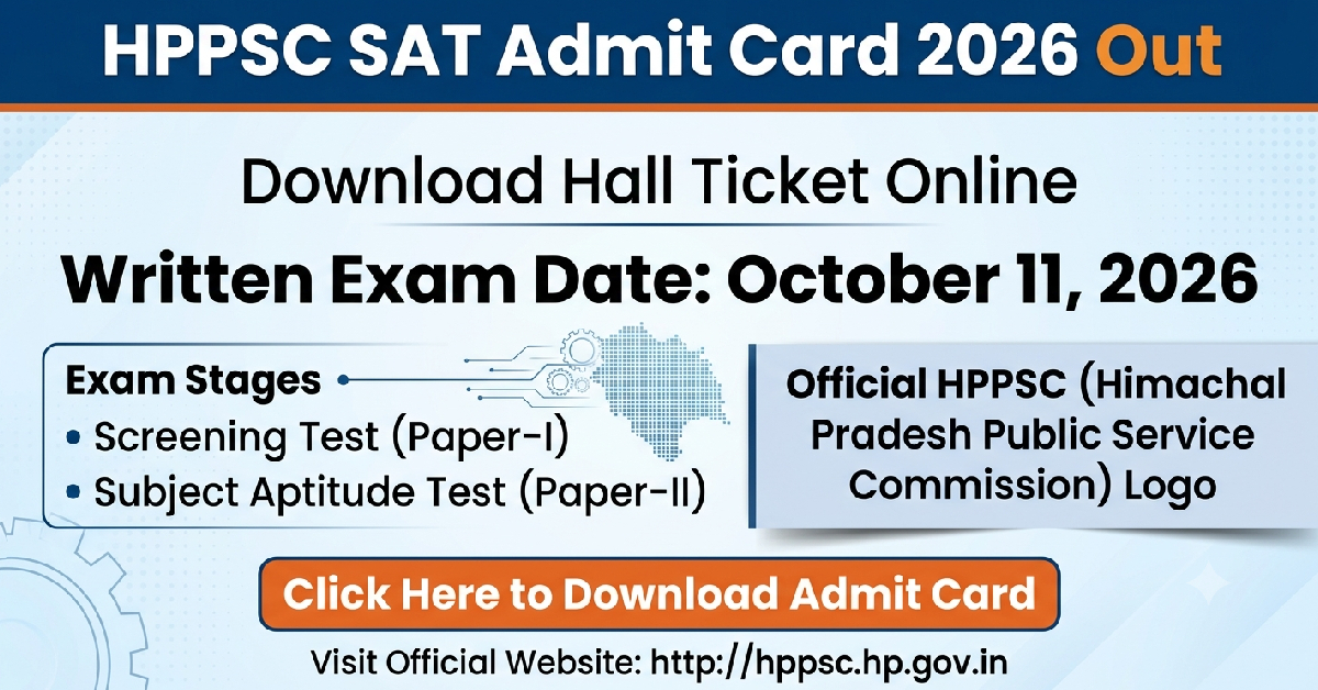 HPPSC assistant professor Admit Card 2026 Out